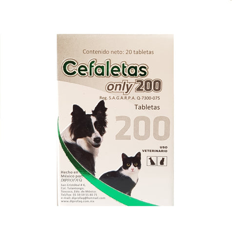 Cefaletas Only 200 gr 20 Tabletas ( Cefalexina )