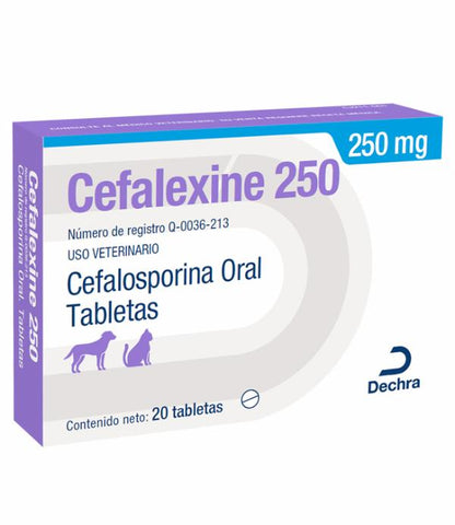Cefalexine Caja 20 tabletas 250 mg