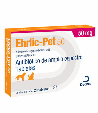 Ehrlic-Pet 50 Caja 20 Tabletas