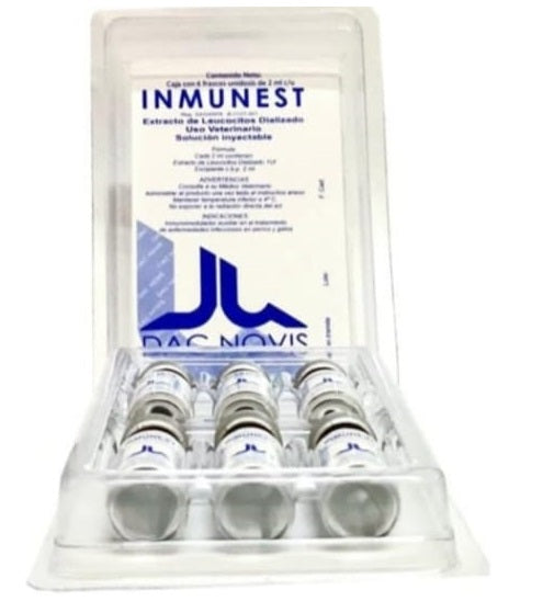 Inmunest 6 Dosis ( Inmunoestimulante ) REQUIERE TRANSPORTARSE EN FRÍO LLAME PARA COTIZAR ENVÍO