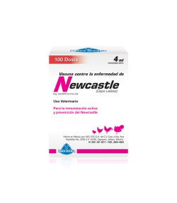 Newcastle Frasco con 100 dosis ( 4 ml ) REQUIERE TRANSPORTARSE EN FRÍO LLAME PARA COTIZAR ENVÍO