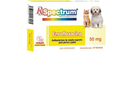 Spectrum® Enrofloxacina 50 mg 10 Tabletas