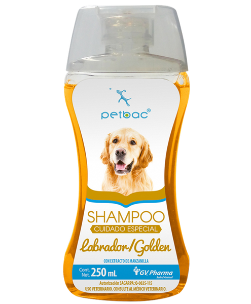 Shampoo Petbac Cuidado Especial LABRADOR / GOLDEN 250 mL