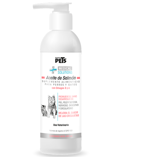 MS Aceite de Salmón 490 mL  Suplemento Omega-3 ( perros y gatos )
