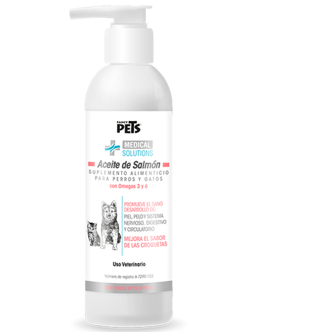 MS Aceite de Salmón 490 mL  Suplemento Omega-3 ( perros y gatos )