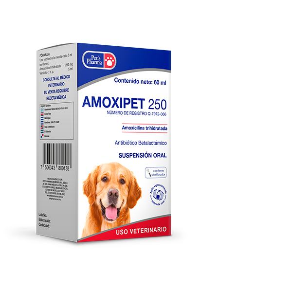 Amoxipet 250 Frasco con 60 ml
