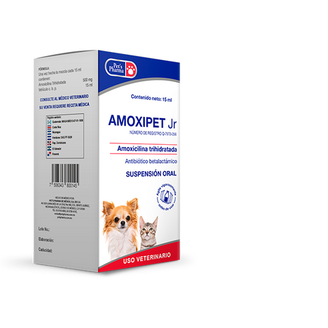 Amoxipet Jr Frasco con gotero graduado de 15 ml
