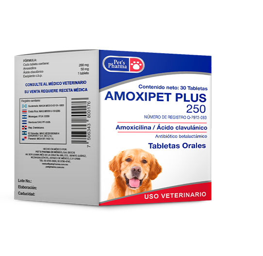 Amoxipet Plus 250 - 30 Tabletas