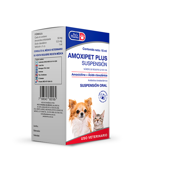 Amoxipet Plus Suspensión Frasco con 15 ml