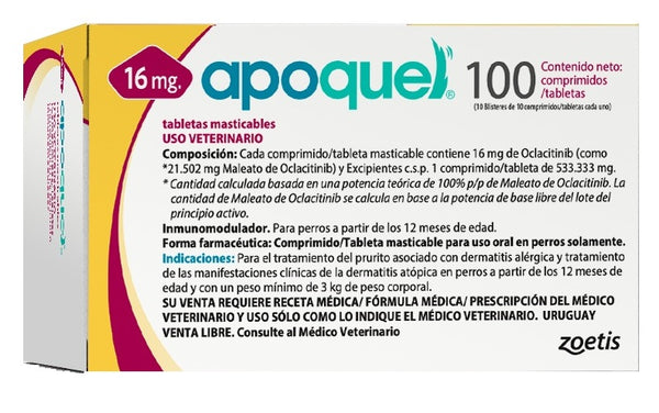 Apoquel Masticable 16 mg 100 tabletas ( Oclacitinib )