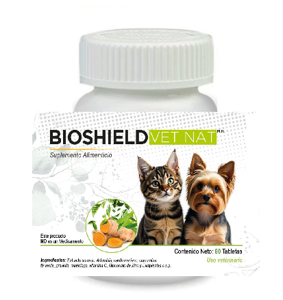Bioshield VetNat 60 Tabletas ( Suplemento oncológico )  perros y gatos