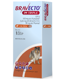 Bravecto 1 M TRIPLE M 100 mg 1 Tableta (5 a 10 kg) Control de parásitos internos y externos (Copia)