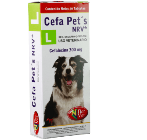 Cefa Pets NRV L 30 Tabletas ( Cefalexina 300 mg )
