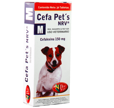 Cefa Pets NRV M 30 Tabletas ( Cefalexina 150 mg )