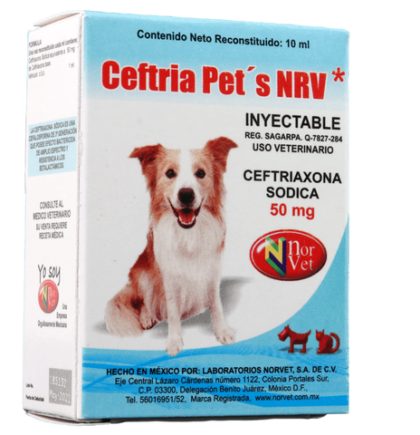 Ceftria Pets NRV 50 mg  10 ml (Ceftriaxona)