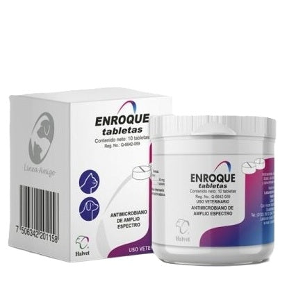 Enroque 10 Tabletas ( Enrofloxacina 50 mg )