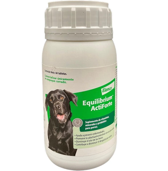 Equilibrium ActiForte 60 Tabletas (Suplemento de Vitaminas, Minerales y Prebióticos para perro )