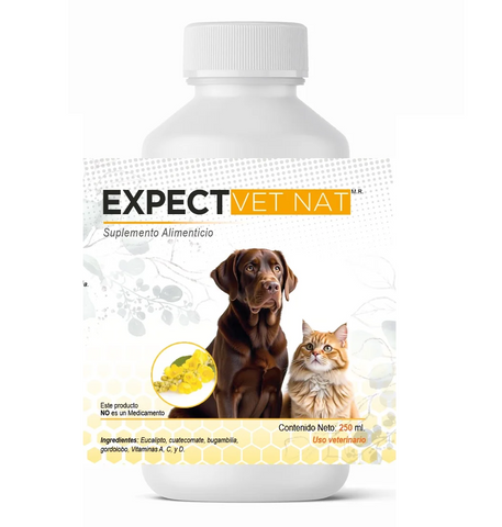 Expect VetNat Jarabe  250 mL ( expectorante ) ANTES BronquiVetNat