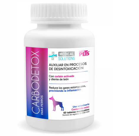 MS Cabodetox  60 Tabletas Masticables ( Carbón Activado )