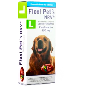 Floxi Pets NRV L 30 Tabletas ( Enrofloxacina 150 mg )