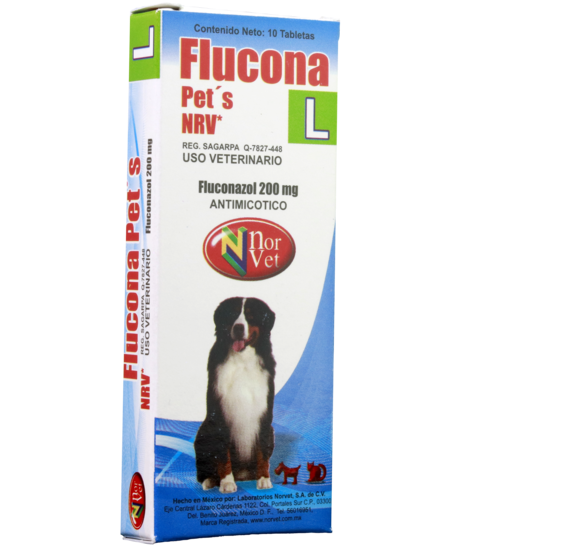 Flucona Pets NRV L  10 Tabletas ( Fluconazol 200 mg )