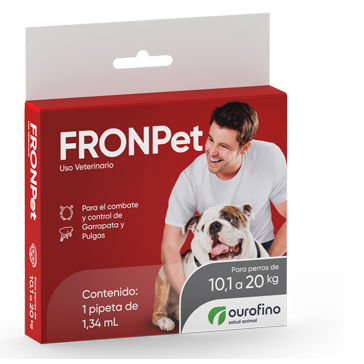 FrontPet Perros 10 a 20 kg  ( 1 Pipeta 1.34 mL -  Fipronil - Pulgas y Garrapatas )