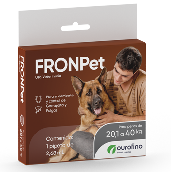 FrontPet Perros 20 a 40 kg  ( 1 Pipeta 2.68 mL -  Fipronil - Pulgas y Garrapatas )