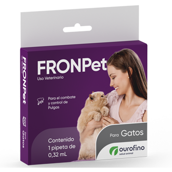 FrontPet Gatos hasta 8 kg  ( 1 Pipeta 0.32 mL -  Fipronil - Pulgas y Garrapatas )