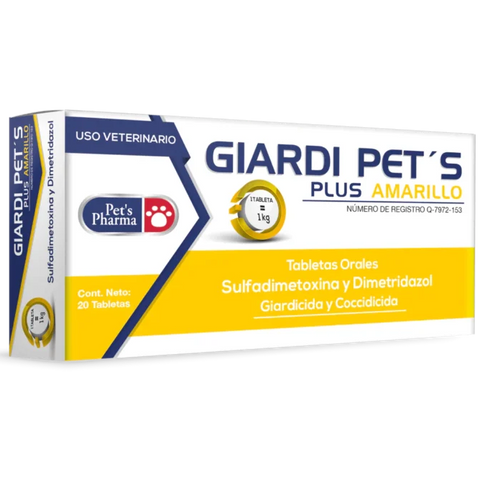 Giardi Pets Plus Amarillo 20 tabletas ( Giardipets )