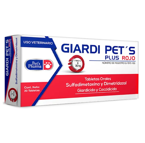 Giardi Pets Plus Rojo 20 tabletas ( Giardipets )