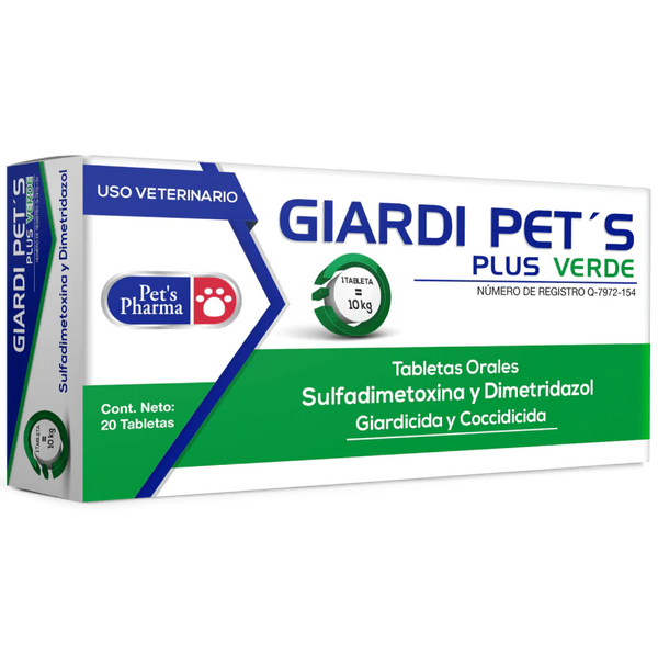 Giardi Pets Plus Verde 20 tabletas ( Giardipets )