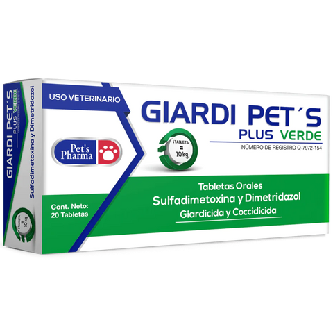 Giardi Pets Plus Verde 20 tabletas ( Giardipets )