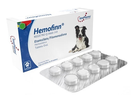 Hemofinn 30 (Etamsilato - Fitomenadiona) 30 tabletas