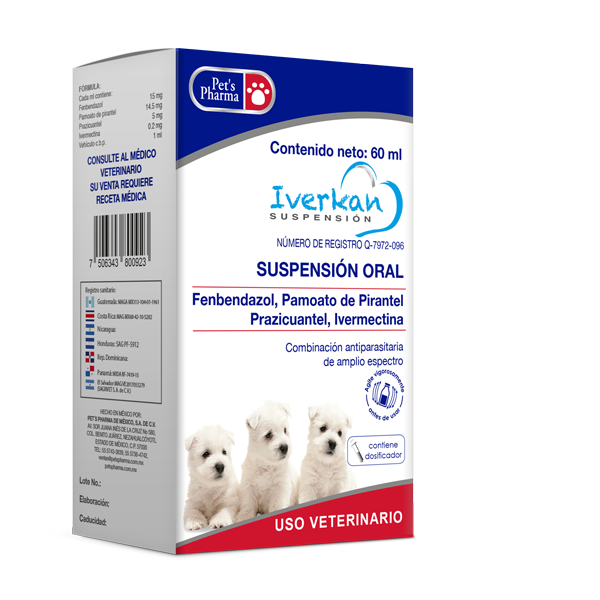 Iverkan Suspensión 60 ml  ( Antiparasitario )
