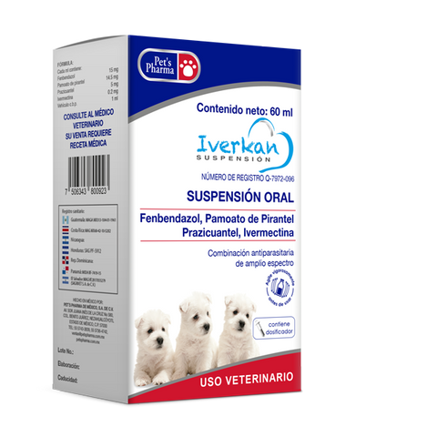 Iverkan Suspensión 60 ml  ( Antiparasitario )