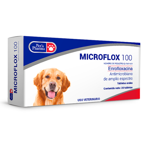 Microflox 100 mg  20 Tabletas ( Enrofloxacina )
