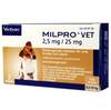 Milpro Endoparasiticida 2.5 mg / 25 mg 4 tabletas (Puppy)