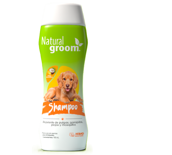 Natural Groom Shampoo 400 mL  (Repelente pulgas, garrapatas, piojos y mosquitos )