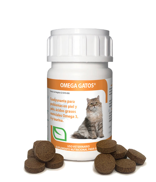 Omega Gatos Frasco con 60 Tabletas ( Piel y Pelo )
