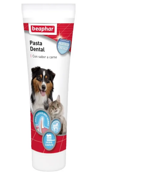 Pasta Dental Beaphar 90 gr Sabor Carne ( Perro y Gato )