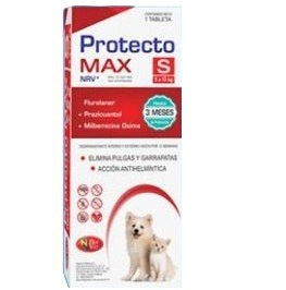 Protecto MAX NRV S ( Perros y Gatos 5 a 10 kg )  (Fluralaner - Milbemicina Oxima  - Prazicuantel)