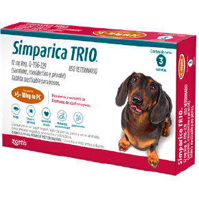Simparica TRIO  12 mg  5.1 - 10 kg 3 tabletas AGOTADO