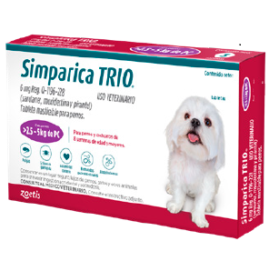 Simparica TRIO  6 mg  2.5 - 5 kg 1 tableta
