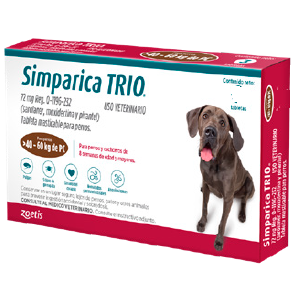 Simparica TRIO  72 mg  40.1 - 60 kg 1 tableta