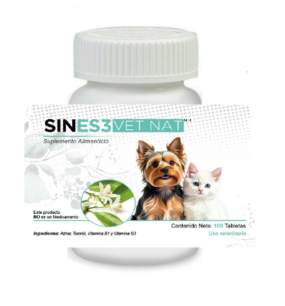 Sines3 VetNat 100 Tabletas ( relajante y tranquilizante ) ANTES Calmi VetNat