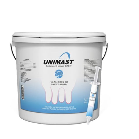 Unimast Jeringa de 10 ml Cubeta con 50