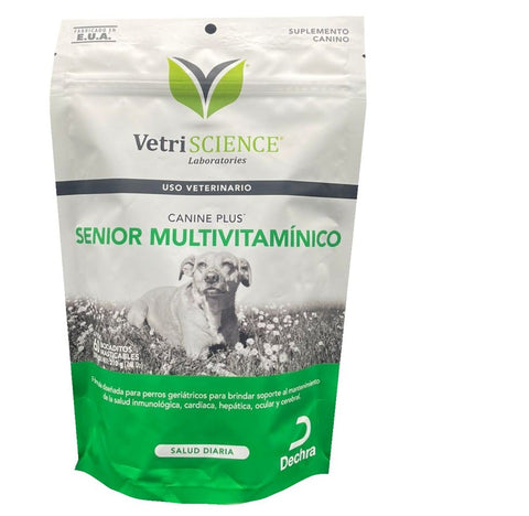 VetriSCIENCE Canine Plus Senior Multivitamínico 60 Bocaditos Masticables