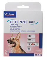 Effipro Duo Large Dog para perros de  20-40 kg 2 pipetas ( Fipronil - Piriproxifen)