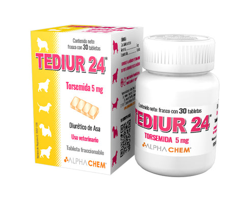 Tediur 24 5 mg  30 Tabletas  ( Diurético - Torsemida )