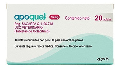 Apoquel 16 mg 20 tabletas ( Oclacitinib ) DESCONTINUADO BUSQUE NUEVA PRESENTACION MASTICABLE